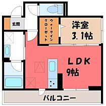 Anatoli  ｜ 栃木県小山市駅東通り2丁目（賃貸アパート1LDK・1階・31.86㎡） その2