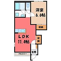 パルテールコート  ｜ 栃木県栃木市大平町西野田（賃貸アパート1LDK・1階・44.52㎡） その2