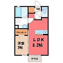 Ciel  ｜ 栃木県栃木市平柳町3丁目（賃貸アパート1LDK・1階・29.25㎡） その2