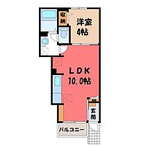 セル・フォンテーヌ III  ｜ 栃木県小山市大字喜沢（賃貸アパート1LDK・1階・32.44㎡） その2