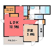 サンライズ  ｜ 茨城県筑西市梶内（賃貸アパート1LDK・1階・36.41㎡） その2