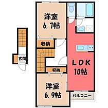 ゼファー・フィール  ｜ 栃木県栃木市柳橋町（賃貸アパート2LDK・2階・60.00㎡） その2