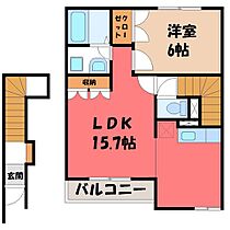 ハッピーヒルズ  ｜ 茨城県筑西市幸町3丁目（賃貸アパート1LDK・2階・52.05㎡） その2