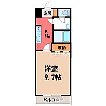 フロントヒルズ  ｜ 栃木県栃木市平井町（賃貸アパート1K・1階・29.75㎡） その2