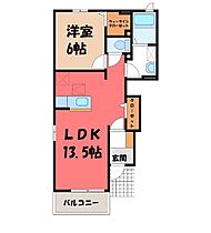 エスペランサ B  ｜ 栃木県栃木市大平町蔵井（賃貸アパート1LDK・1階・44.75㎡） その2