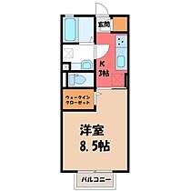 グランプレジール C  ｜ 栃木県小山市大字粟宮（賃貸アパート1K・2階・30.03㎡） その2