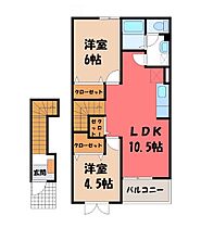 プロムナードヴィラ  ｜ 栃木県小山市大字粟宮（賃貸アパート2LDK・2階・51.67㎡） その2