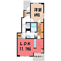 フィオーレ B  ｜ 栃木県下野市駅東5丁目（賃貸アパート1LDK・1階・47.18㎡） その2