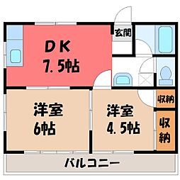 JR水戸線 東結城駅 徒歩14分の賃貸アパート