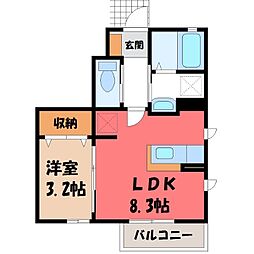 JR東北新幹線 小山駅 バス30分 小山整形外科内科北下車 徒歩7分 1階/-