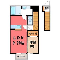 JR両毛線 小山駅 バス15分 ハーヴェストウォーク下車 徒歩5分 2階/-