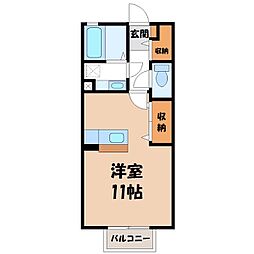 サンボナールF ワンルームの間取図画像
