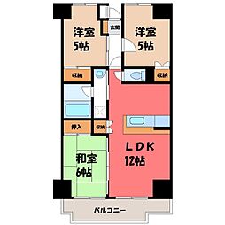 スカイシティー神山 3LDKの間取図画像