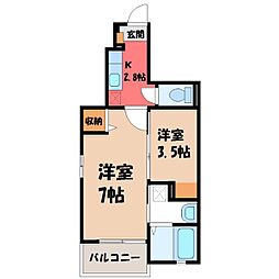ブライト・マーベラスN 1SKの間取図画像