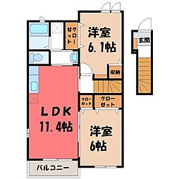 アクティブ・ウィング8 2LDKの間取図画像
