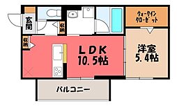 ソヴリンティ 1LDKの間取図画像