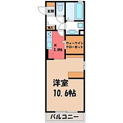 メゾン・ラシュレ 1Kの間取図画像