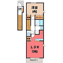 プリムローズ 1LDKの間取図画像