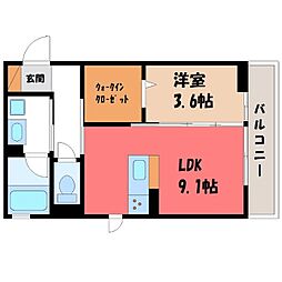 アーバンプレイス 1LDKの間取図画像