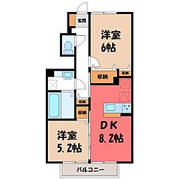 JR両毛線 栃木駅 バス5分 ヤオハンNEW西店前下車 徒歩6分