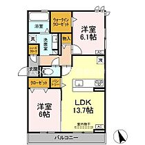 D-square東橋良町  ｜ 愛知県豊橋市東橋良町（賃貸アパート2LDK・2階・64.61㎡） その2