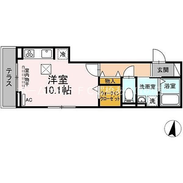 オッツ草間 ｜愛知県豊橋市草間町字郷裏(賃貸アパート1R・1階・30.71㎡)の写真 その2