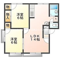 コーポアロー高師II  ｜ 愛知県豊橋市高師町字西沢（賃貸アパート2LDK・1階・51.34㎡） その2