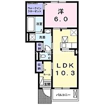 グランド　ソレイユ新栄Ｂ  ｜ 愛知県豊橋市新栄町字鳥畷（賃貸アパート1LDK・1階・44.21㎡） その2