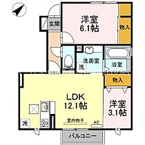 グラン・フェルト　B棟  ｜ 愛知県豊橋市東小浜町（賃貸アパート2LDK・1階・51.60㎡） その2