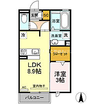 セジュール潮崎  ｜ 愛知県豊橋市潮崎町（賃貸アパート1LDK・1階・32.62㎡） その2