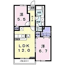 クリアネス　F　I  ｜ 愛知県豊橋市下地町字若宮（賃貸アパート2LDK・1階・56.64㎡） その2