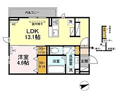 Park Front IWATA  ｜ 愛知県豊橋市中岩田1丁目（賃貸アパート1LDK・2階・42.79㎡） その2