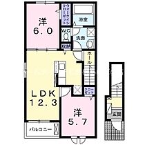 ライラック古並  ｜ 愛知県豊橋市西幸町字古並（賃貸アパート2LDK・2階・56.48㎡） その2