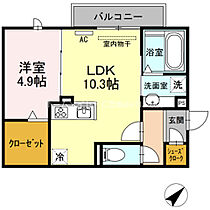 アメニティ橋口  ｜ 愛知県豊橋市下地町字橋口（賃貸アパート1LDK・2階・40.27㎡） その2