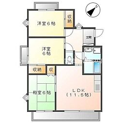 セレーブル春日 1階3LDKの間取り