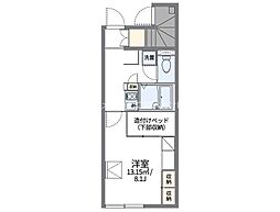 レオパレス好光II 1階1Kの間取り