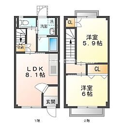 間取図画像 2LDK