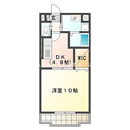 メゾン・サンパティーク 3階1DKの間取り