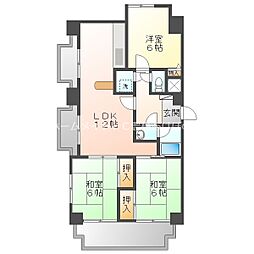 ピアシティ東和神明 5階3LDKの間取り