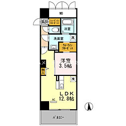 アン・ソレイユ 7階1LDKの間取り