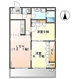 間取図画像 2LDK