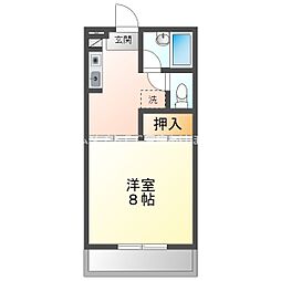 フリーダム　Ｂ 1階1Kの間取り