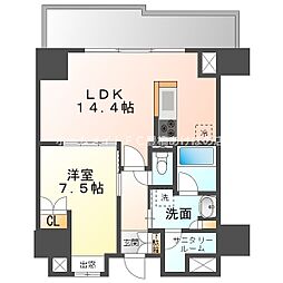 ザ・ハウス豊橋WEST 13階1SLDKの間取り
