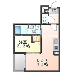 Jack funamachi I 2階1LDKの間取り