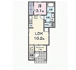 間取図画像 1LDK