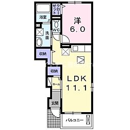 エアリー・コート 1階1LDKの間取り