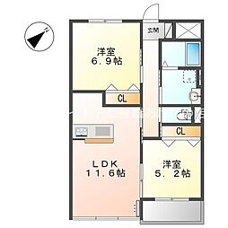 間取図画像 2LDK