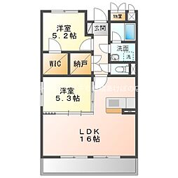 プログレスF 2LDKの間取図画像