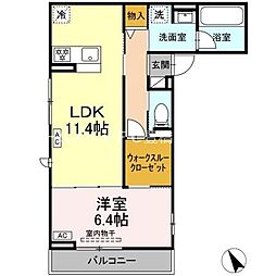 アビタシオンL 1LDKの間取図画像