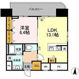 CASA94 1LDKの間取図画像